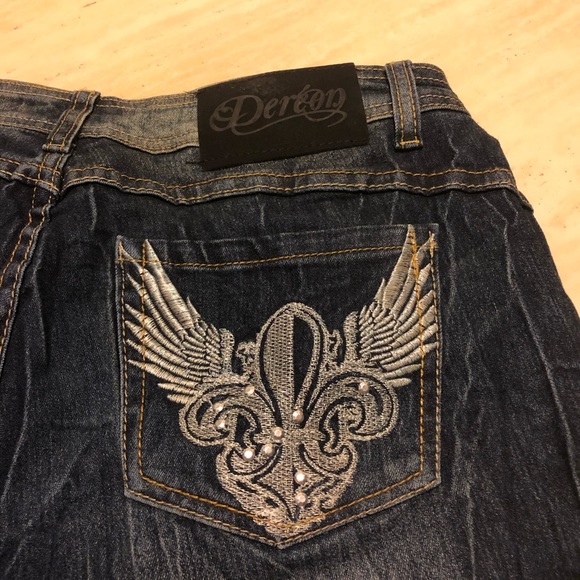 New Dereon Wings of Angles Jeans Size 27/28 - Picture 3 of 7
